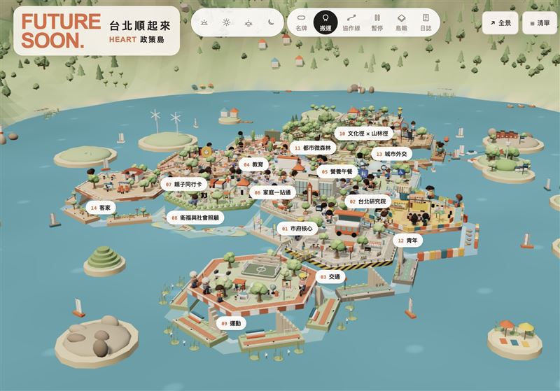 沈伯洋推出「HEART 政策島」。（圖／翻攝自網站）