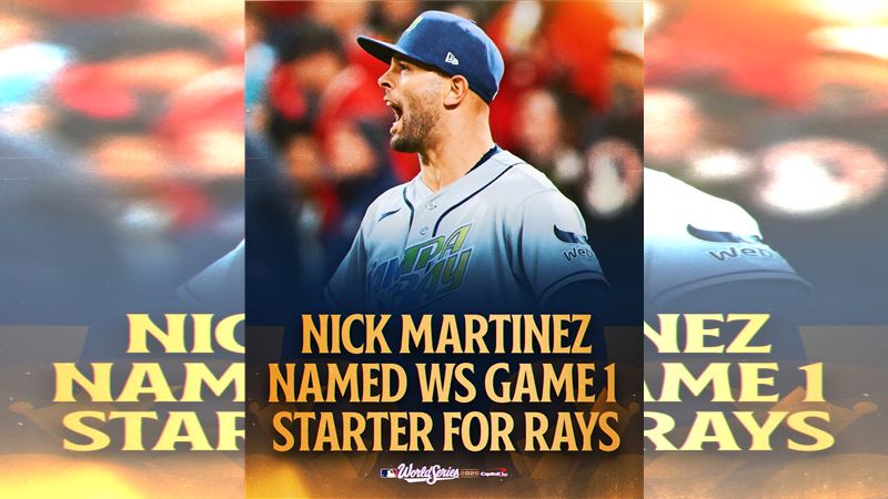 光芒世界大賽首戰派馬丁尼茲(Nick Martinez)先發。(圖/翻攝自MLB推特)
