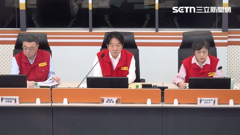 颱風來襲,總統呼籲各候選人,不要因為選舉而忽略颱風災情。(圖/翻攝畫面)