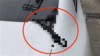 失物招領！薔琵強風吹「黑色小丁」掛車頂