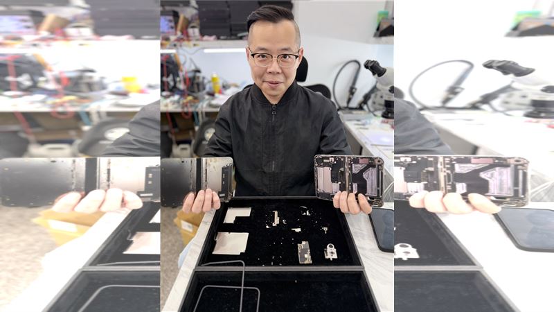 老爹挑戰iPhone Duo全台首拆　曝這最難修