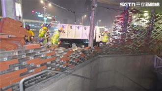 新／不敵薔琵　基隆城隍廟地下道圍牆塌了