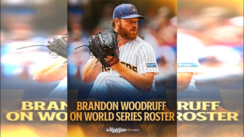 釀酒人昔日王牌伍鐸夫(Brandon Woodruff)世界大賽歸隊。(圖/翻攝自X平台 @MLB)