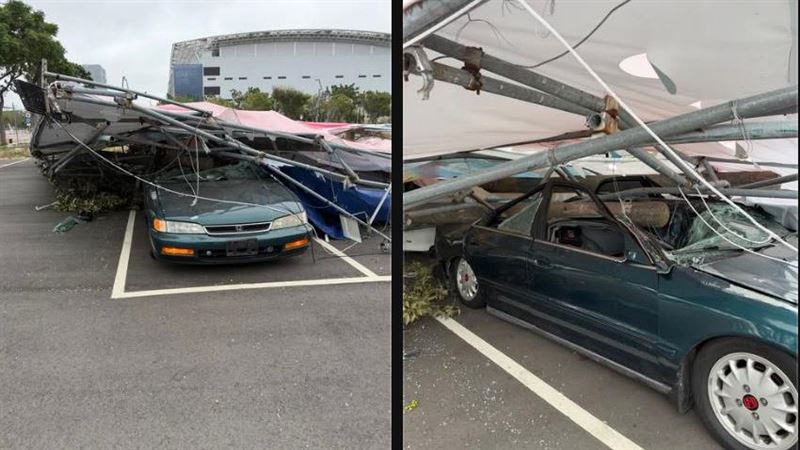 江啟臣黃馨慧看板砸8車！車主崩潰飆3字經