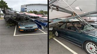 江啟臣黃馨慧看板砸8車！車主崩潰飆3字經