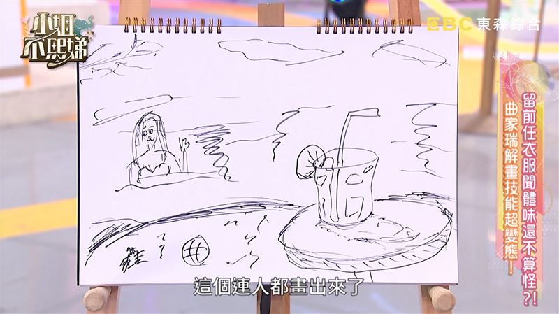 曲家瑞分析派翠克畫作。(圖/翻攝自《小姐不熙娣》YouTube頻道)