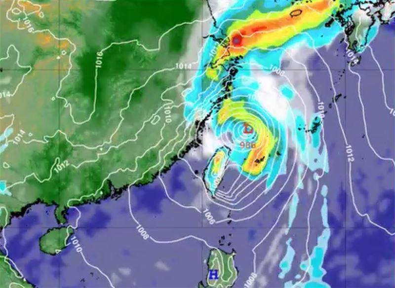 薔琵颱風目前已經逐漸遠離台灣。（圖／翻攝自吳聖宇臉書）