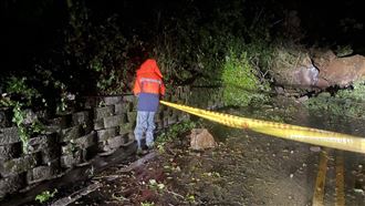 颱風薔琵影響新竹　尖石道路坍方雙向不通