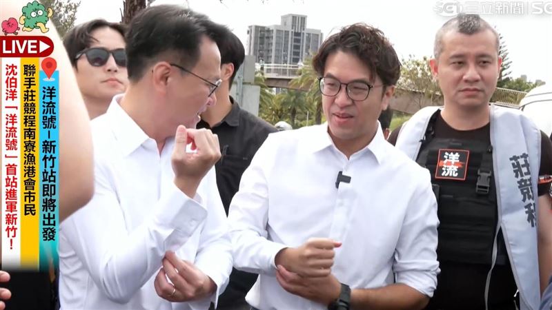 台北市長候選人沈伯洋的現身,民眾驚喜尖叫