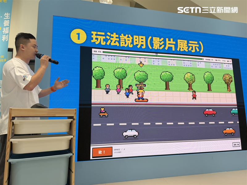蔣萬安競總推颱風大作戰遊戲(圖/記者陳思妤攝影)