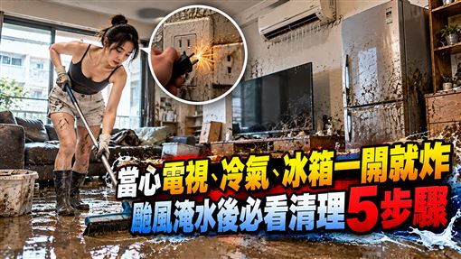 颱風淹水家電埋地雷　清理必看正確5步驟