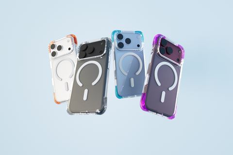 全新推出的「質感灰邊角」、「透亮藍邊角」透明手機殼亦能搭配 iPhone 18 Pro 系列新色,為不同組合創造更多造型靈感。(圖/品牌業者提供)