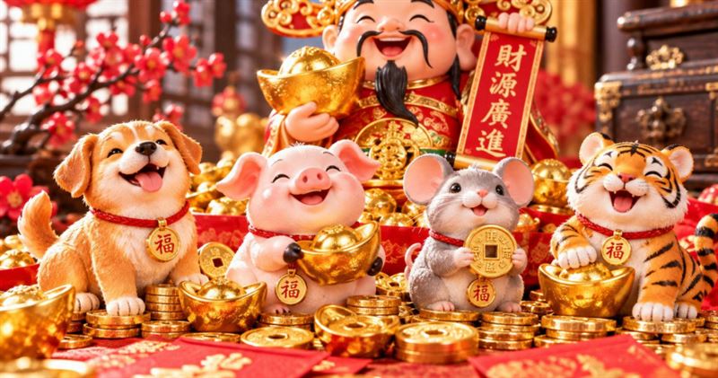 命理專家小孟老師公布11月財運最旺4生肖,屬狗者以正偏財雙旺奪冠。(示意圖/AI生成)