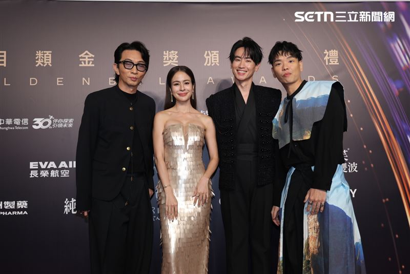 《人生幹大事上山吧！台灣隊》主持群雷艾美、八弟蕭志瑋、黃仕傑、Max楊盛堯、吳佳穎及文姿云一同踏上紅毯。（圖／記者鄭孟晃、田俊彥攝影）