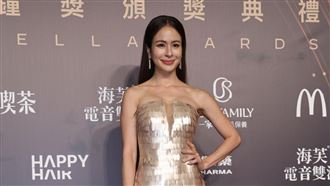 雷艾美亮片禮服辣翻　胸前深V剪裁超吸睛