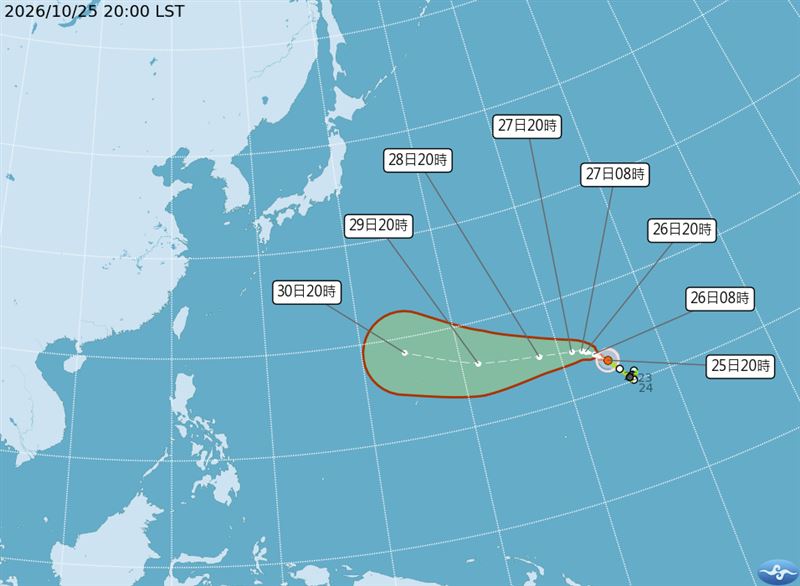 氣象署分析颱風動態。(圖/翻攝自氣象署)