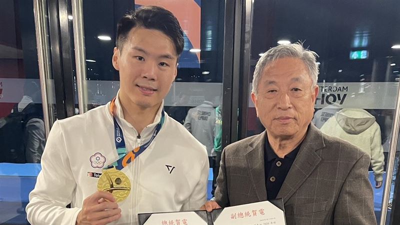 唐嘉鴻摘金！駐荷代表處轉達正副總統賀電
