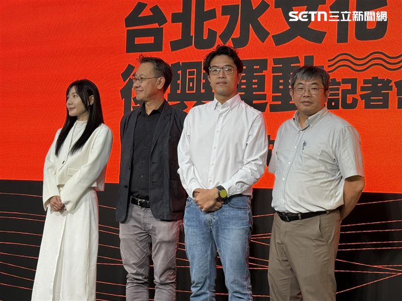 民進黨台北市長參選人沈伯洋舉行「台北水文化復興運動」記者會(圖/記者劉秀敏攝影)