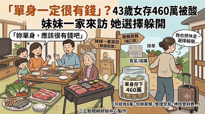 月給媽1.6萬還被嗆　存460萬43歲女崩潰