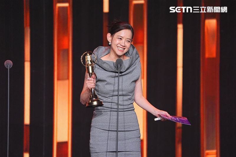 曾寶儀表示,金鐘61帶來的美好,會在她心裡留存很久。(圖/記者鄭孟晃攝影)