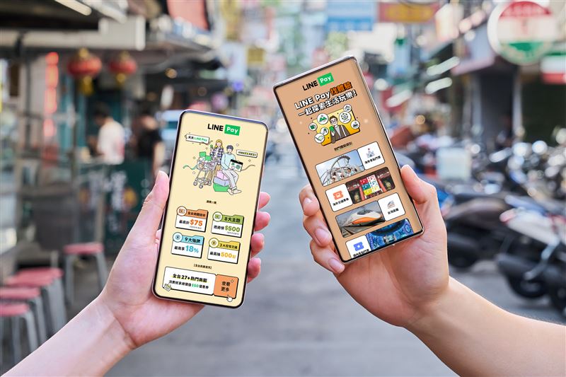 第四季「天天LINE Pay」優惠延續，指定商圈、夜市消費抽最高555點，找體驗最高18%點數回饋。（圖／LINE Pay提供）