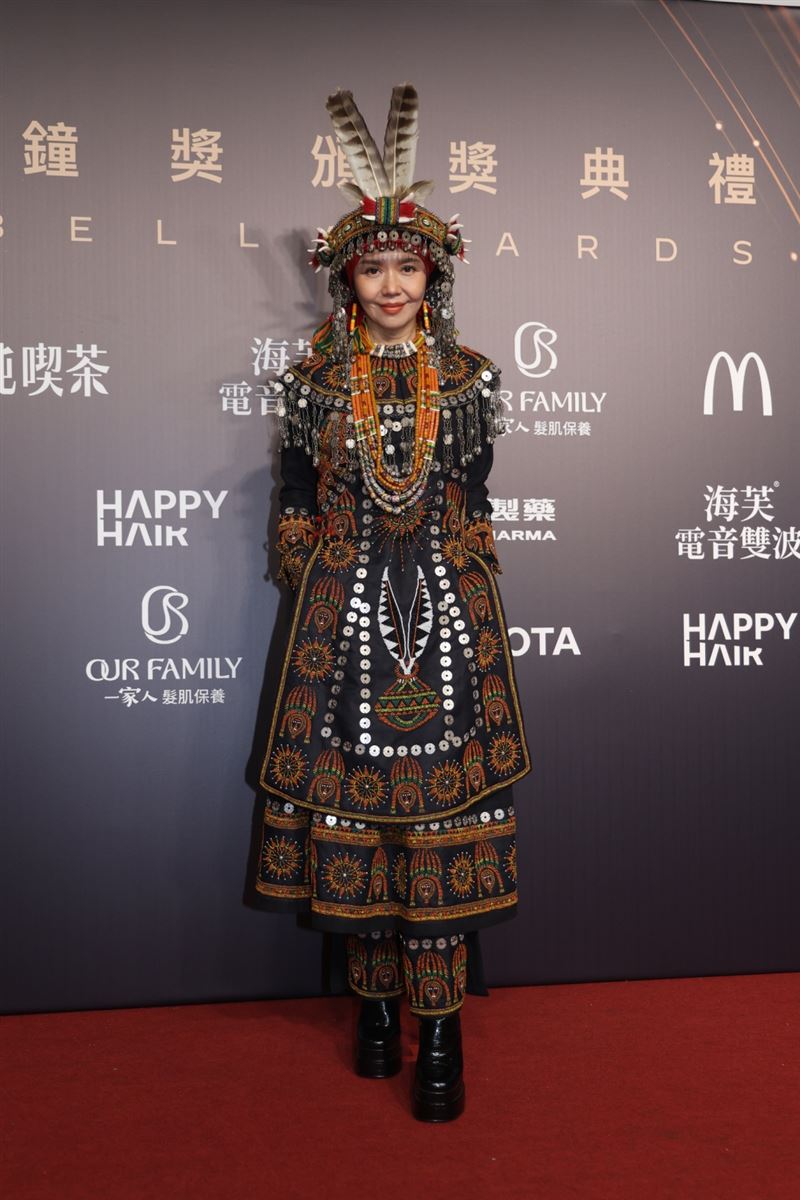 于子育入圍金鐘女配。(圖/記者鄭孟晃、田俊彥攝影)