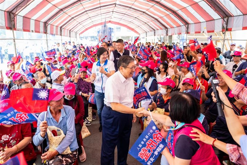 楊文科出席北埔鄉三合一聯合競選總部成立大會。（圖／國民黨新竹縣黨部提供）