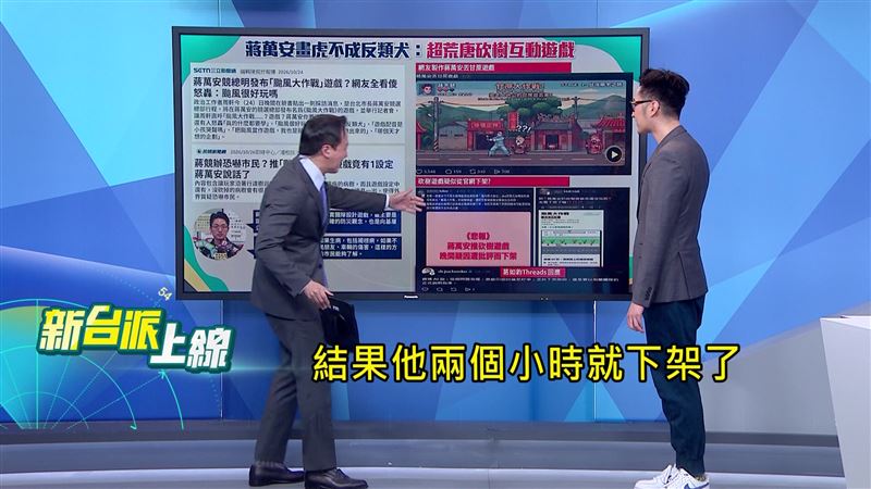 蔣萬安砍樹遊戲悄下架　蕭敬嚴揭3致命傷