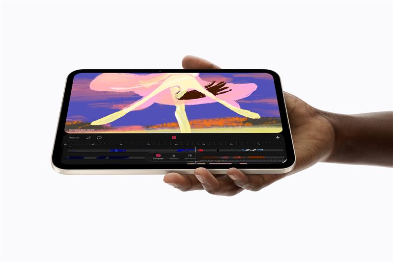 !新一代iPad mini首度換上OLED螢幕,升級A20 Pro晶片。(圖/翻攝蘋果官網)