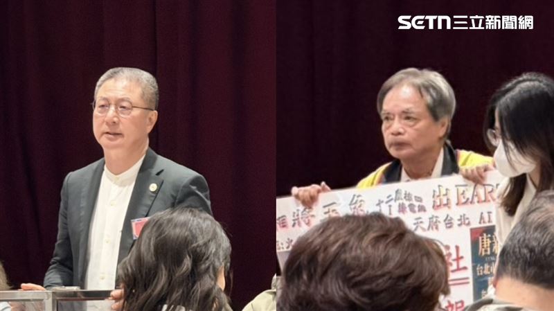郭璽（左）抽籤轟歧視，唐新民（右）大喊搶救大屯火山（組合圖／記者陳思妤攝影）