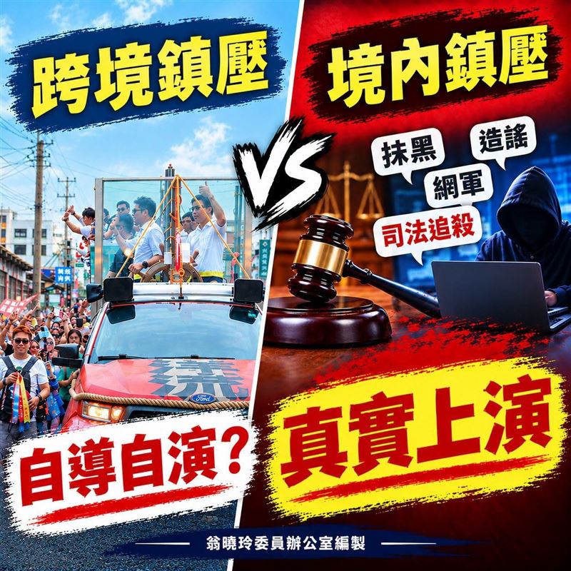 翁曉玲今（27）天稱，越接近選舉，民進黨操作抗中保台的力道就越大，最近又頻頻出現了『跨境鎮壓』的這個新詞彙。（圖／翻攝自翁曉玲臉書）