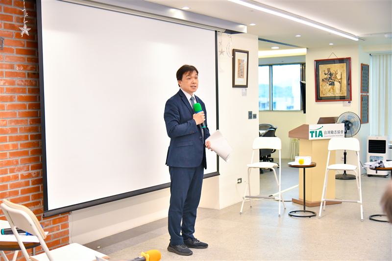 陸委會副主委沈有忠今(27)日上午出席台灣勵志協會舉辦的「變動中的台美中」座談會。(圖/陸委會提供)