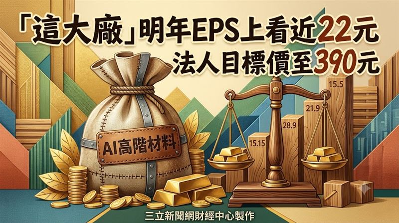 南亞明年EPS上看近22元　法人目標價390元