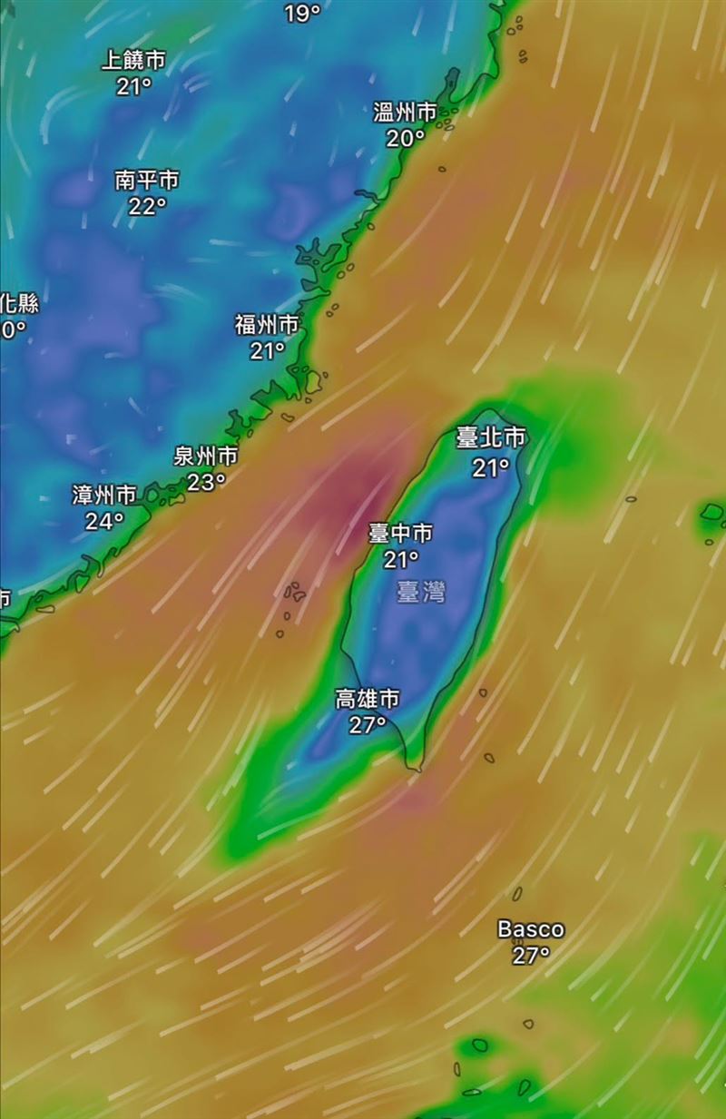 氣象粉專提醒，週日晚間將迎來一波更強的東北季風。（圖／翻攝自氣象報馬仔臉書）