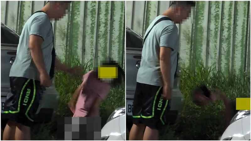 台中狠父當街虐童！女兒遭甩巴掌重摔在地