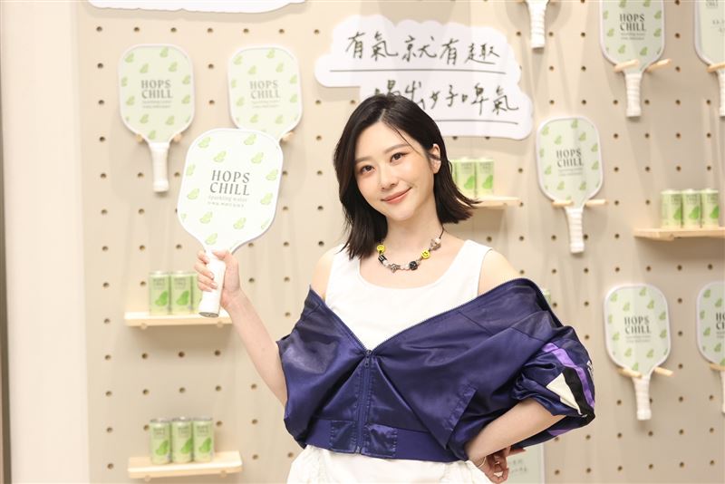 張景嵐近日出席氣泡水新品發佈會。（圖／記者鄭孟晃攝影）