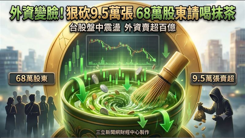 外資變臉砍這檔9.5萬張！68萬股東喝抹茶