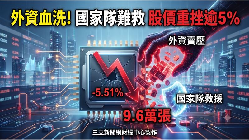 外資血洗「這檔」9.6萬張！國家隊救不回