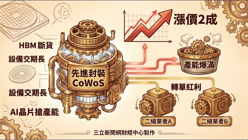 台積電CoWoS漲價？產能外溢「這2家」