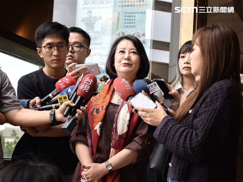 吳思瑤民進黨中常會前受訪(圖/記者盧素梅攝影)