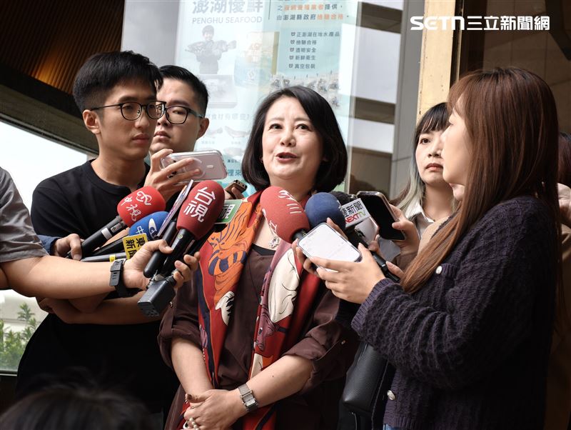 吳思瑤民進黨中常會前受訪(圖/記者盧素梅攝影)