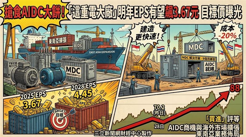 搶食AIDC大餅　這重電大廠目標價曝光