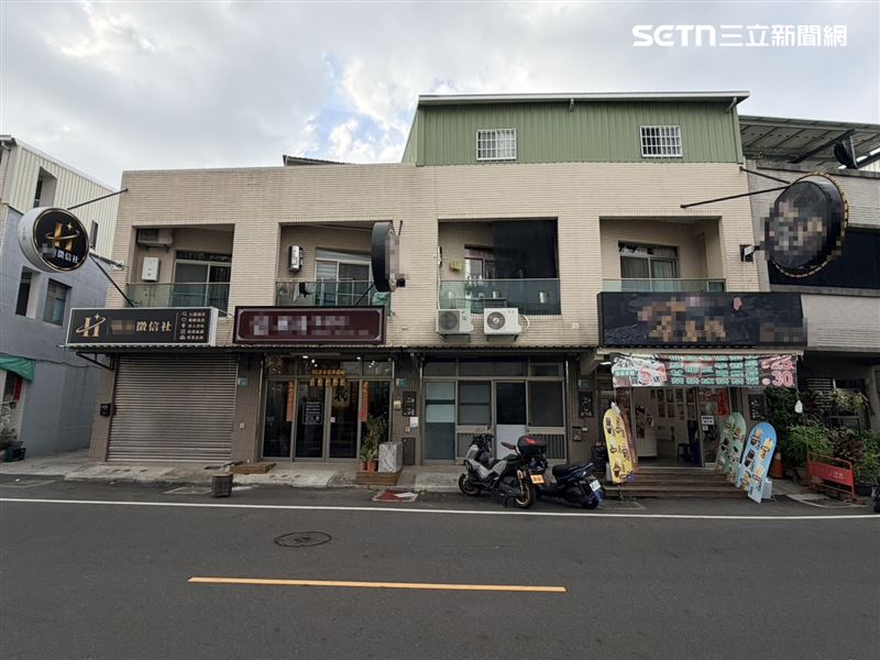 李碩彬辦公室地址為徵信社，附近鄰居說，整排4棟房屋主都是李男父親。（圖／記者林昱孜攝影）
