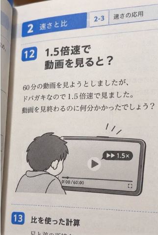 日本社群近日瘋傳一道影片播放題，60分鐘的影片開啟1.5倍速，到底多久能看完。（圖／翻攝自X平台）
