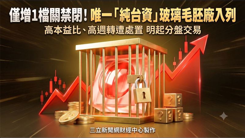 僅增1檔關禁閉！純台資玻璃毛胚廠入列
