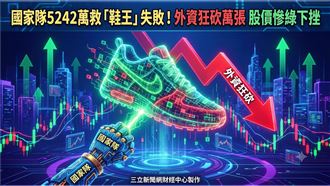 三大法人砍逾1萬張！國家隊5242萬救鞋王