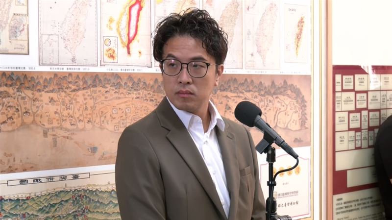 民進黨台北市長候選人沈伯洋今(29)日上午在立法院受訪。(圖/翻攝畫面)
