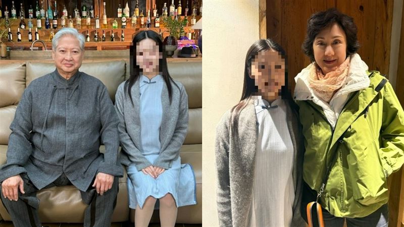 74歲的洪金寶身穿唐裝,氣色紅潤精神奕奕,61歲的高麗虹近乎素顏依舊氣質出眾。(圖/翻攝自小紅書)