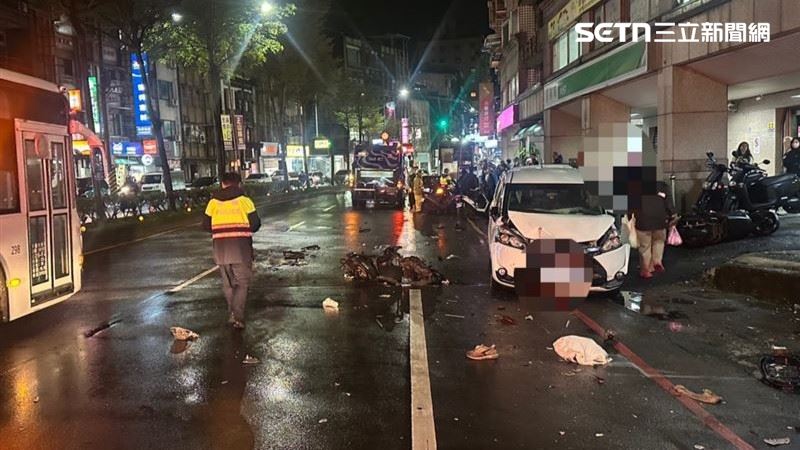 基隆市仁愛區南榮路去年發生嚴重車禍,33歲男子陳崇宇毒駕無照開車上路,失控撞擊路上3台機車、2台轎車、1台垃圾車和1台小貨車,釀1死3傷。(圖/翻攝畫面)