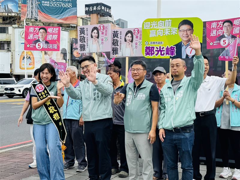賴瑞隆攜手高雄隊八地同步站路口，力拚延續光榮開創「黃金十年」
